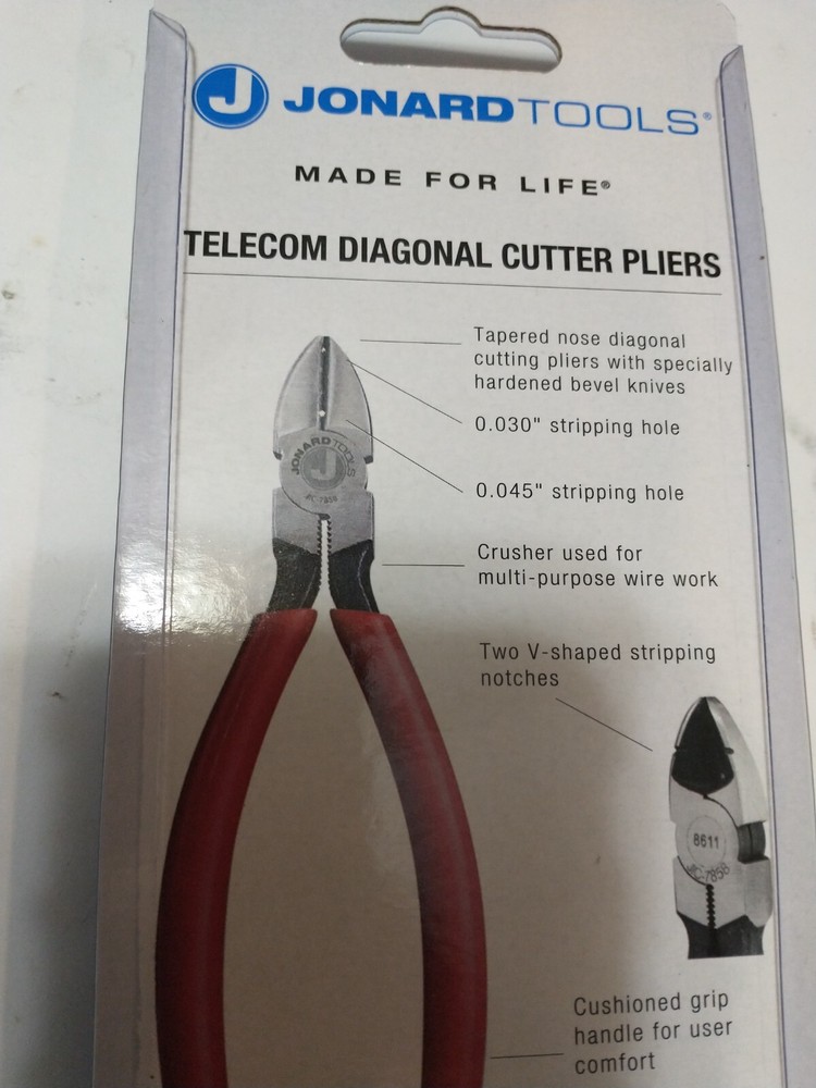 Jonard JIC-7858 Telecom Diagonal Cutter Plier