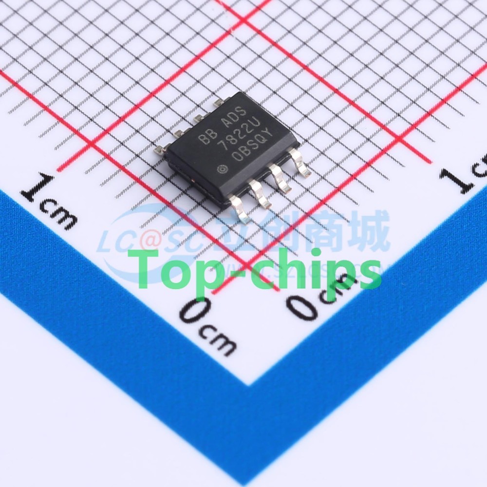 1PCS ADS7822U Encapsulation SOP8 ,12-Bit, High-Speed, 2.7V microPower Sampling