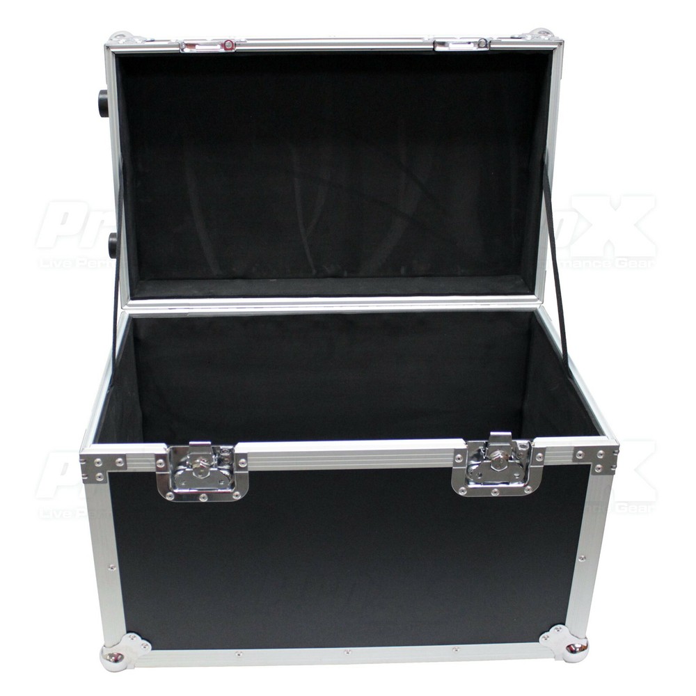 PROX ATA Utility DJ Small Trunk Road Case Rubber Lined w/ Pull Handle & Wheels
