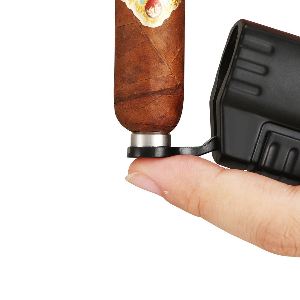 Galiner Pocket Windproof Cigar Lighter Punch Jet 4 Flame Torch Refillable Butane