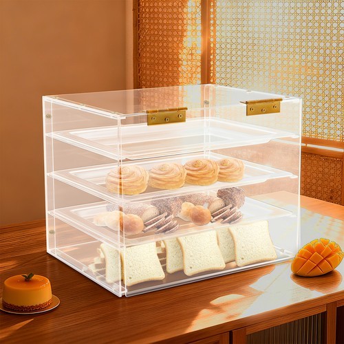 3-tier Acrylic Display Case Bakery Pastry Display Case Cookie Display Cabinet