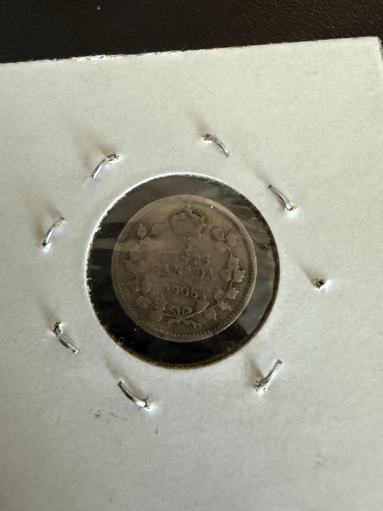 1906 Canada 5 Cents Silver