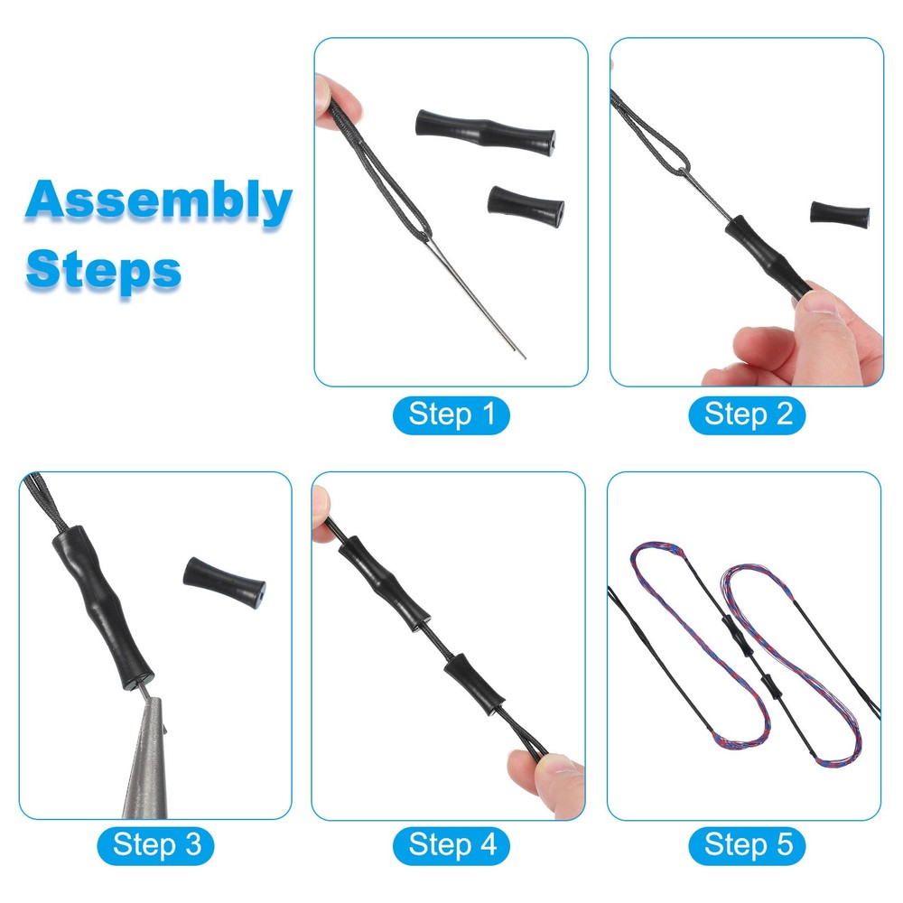 14 Strands Bow String Replacement for AMO 62" Recurve Bow String Red-Blue