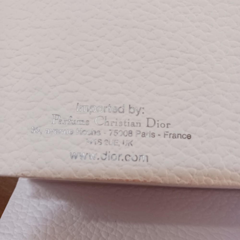 DIOR Empty White Textured Pebbled Gift Box 10 x 10 x 2