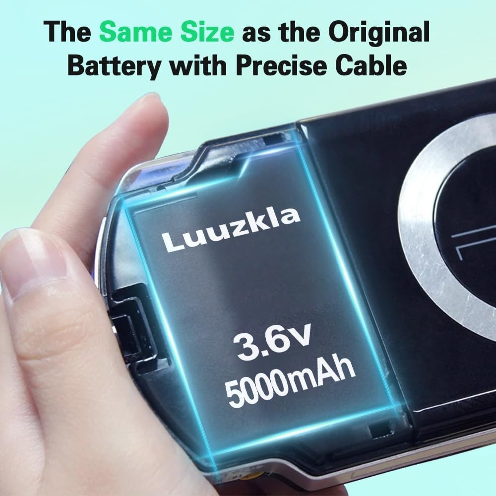 5000mAh Battery Replacement for PSP 2000/3000 High Capacity Rechargeable