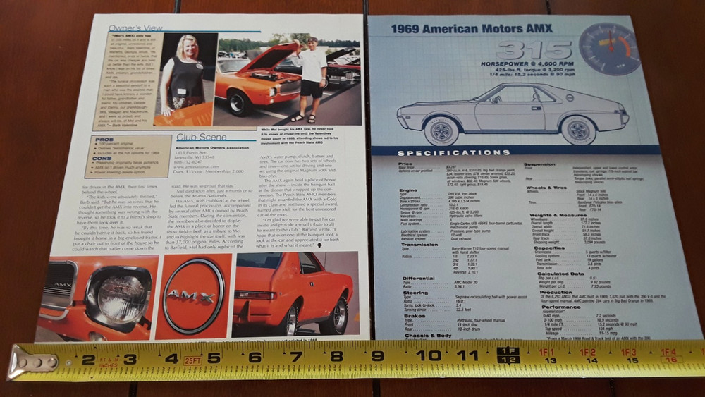 1969 AMERICAN MOTORS AMX ORIGINAL 2006 ARTICLE