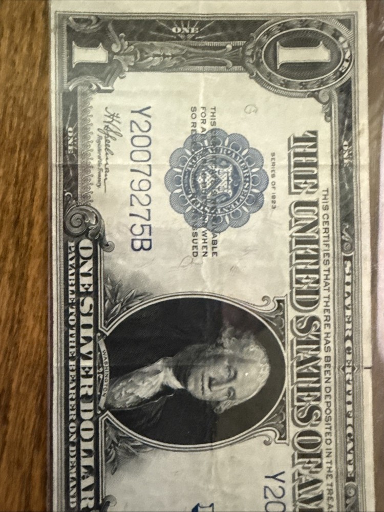 1923 $1 Silver Certificate “ Horse Blanket” Note Blue Seal