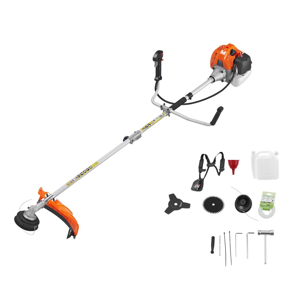 VEVOR Cordless String Trimmer Gas Powered Grass Trimmer Edger 17" 52 cc 2-Stroke