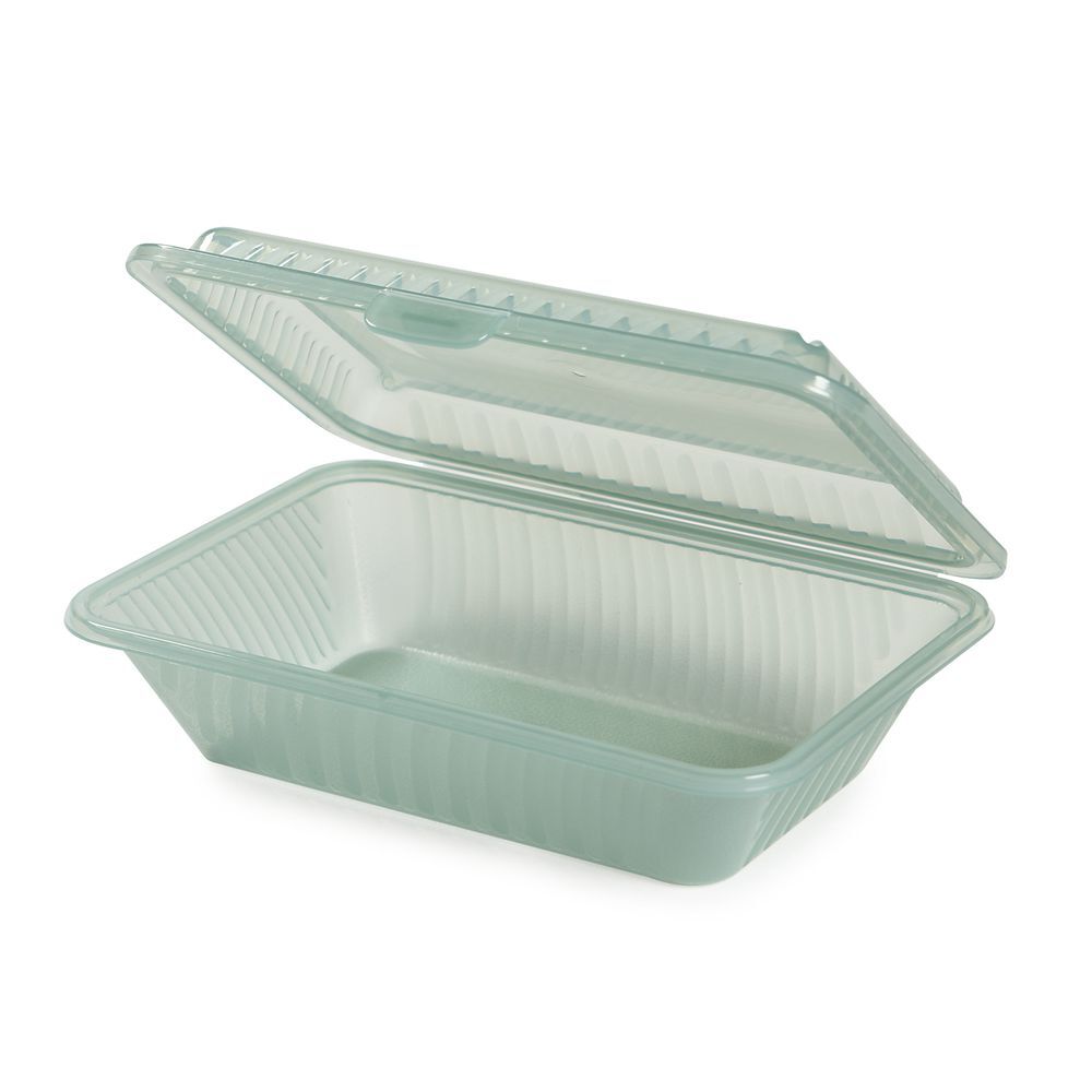 G.E.T. 1 Compartment Jade Polypropylene Eco-Takeout Container - 9"L x 6 1/2"W x