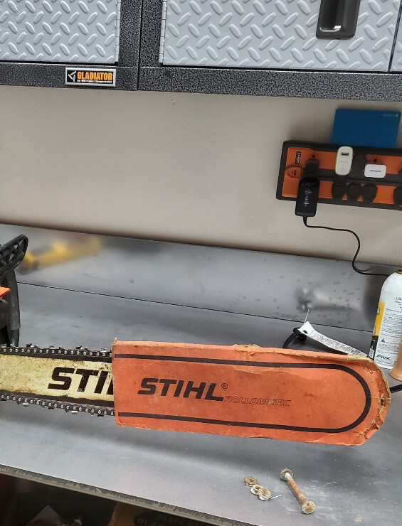 stihl chainsaw scabbard cardboard rare