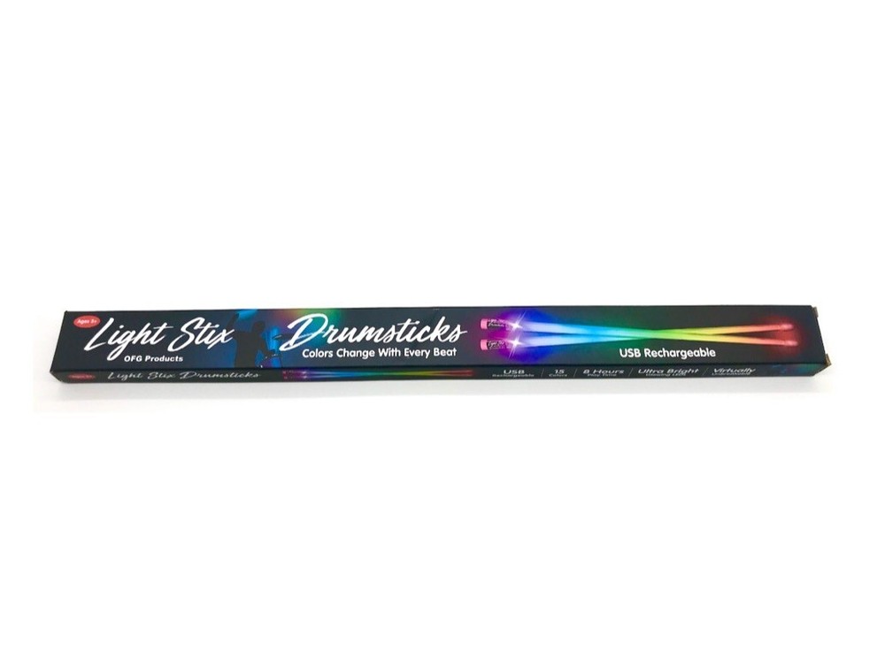 Light Up Color Changing LED Drumsticks USB Rechargable