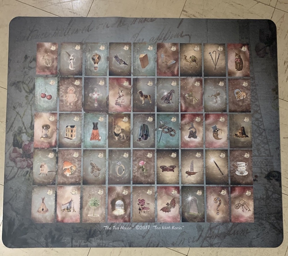 “Tea With Karin” Large Double-Sided Rubberized Mat 27” x  23” OOP!