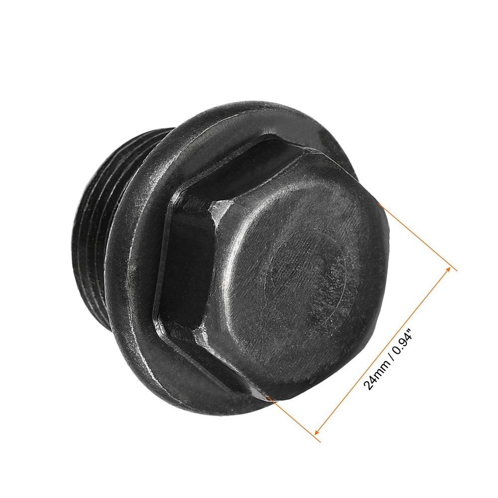 Outer Hex Head Socket Pipe Fitting Plug M24x1.5 Male Thread Carbon Steel