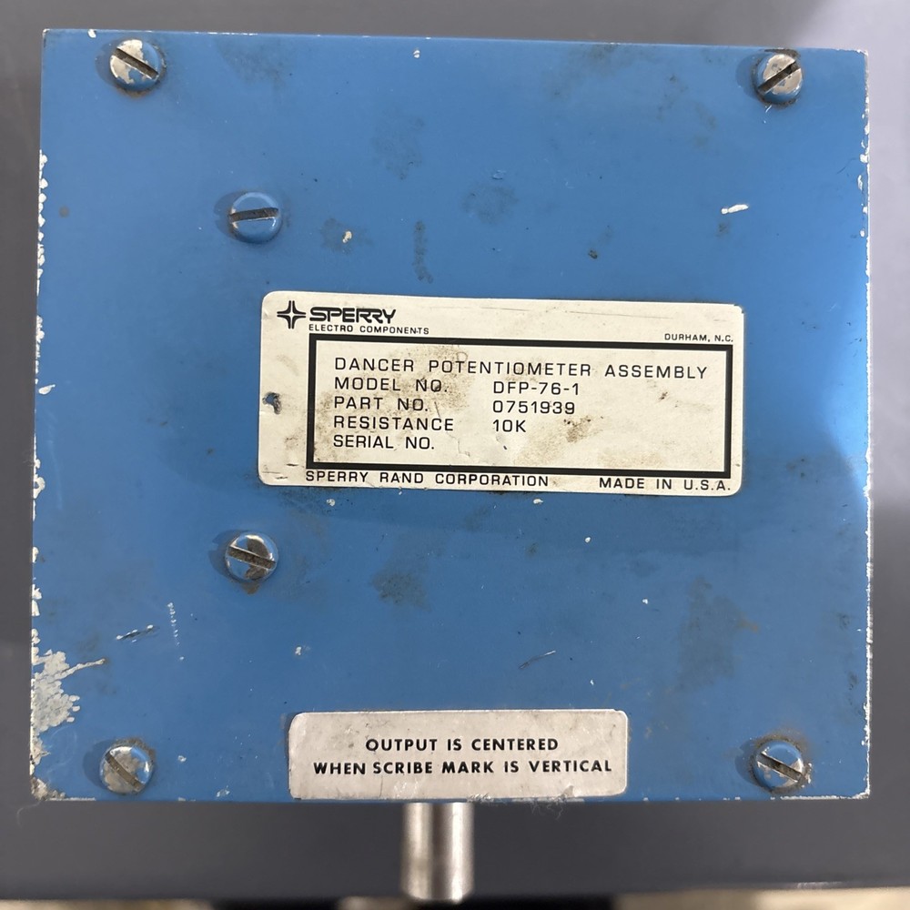 Sperrydancer Potentiometer Assembly Model No DFP-76-1