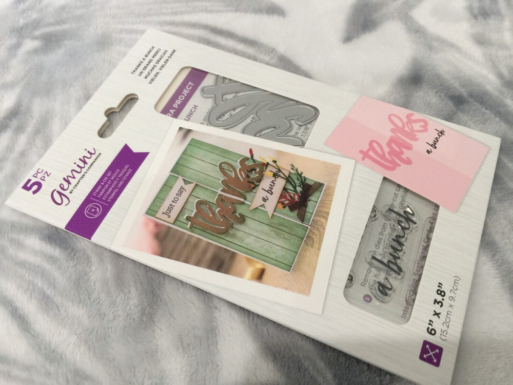 Gemini Gatefold Stamp & Die Thanks A Bunch New