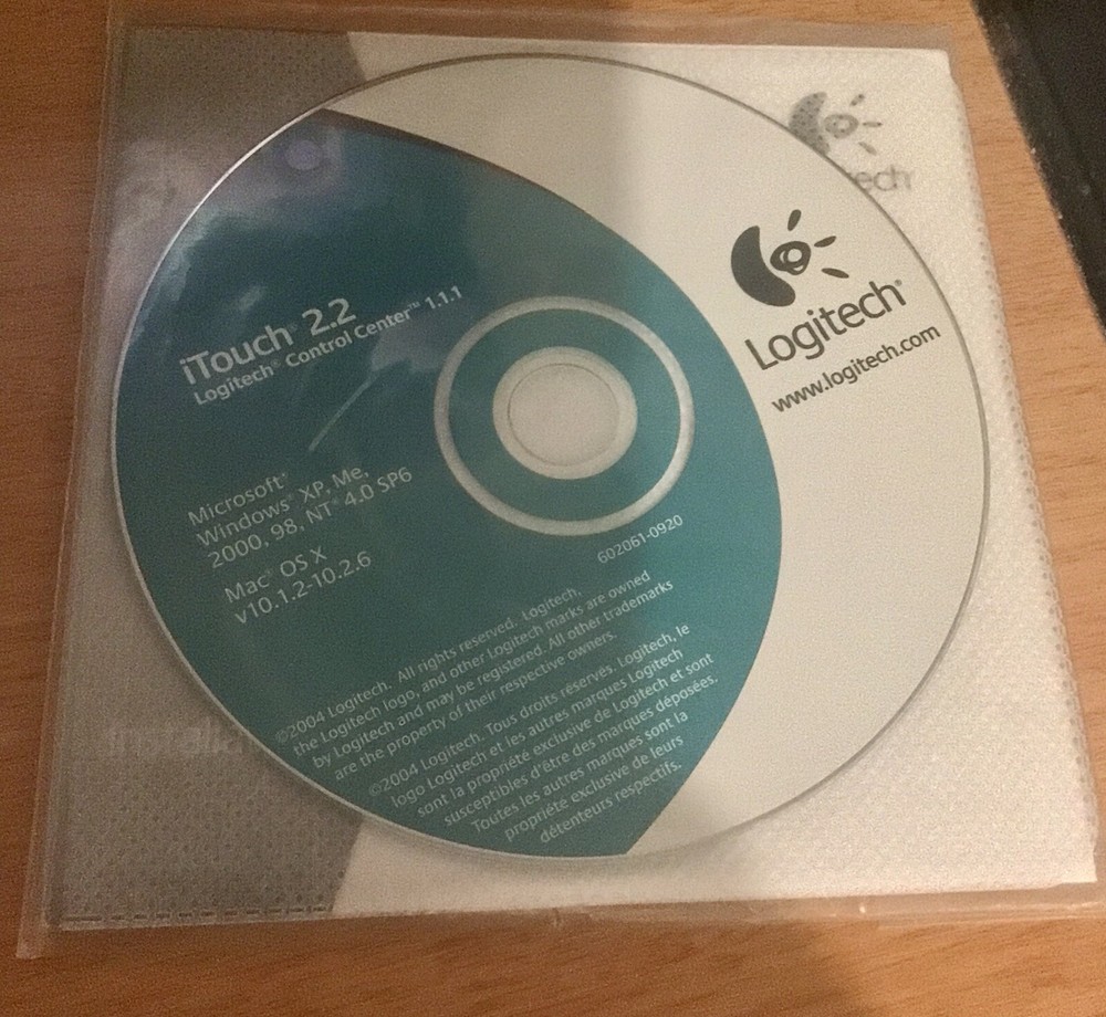 Logitech iTouch 2.2 Control Center2004 Windows Mac Disk — Tested