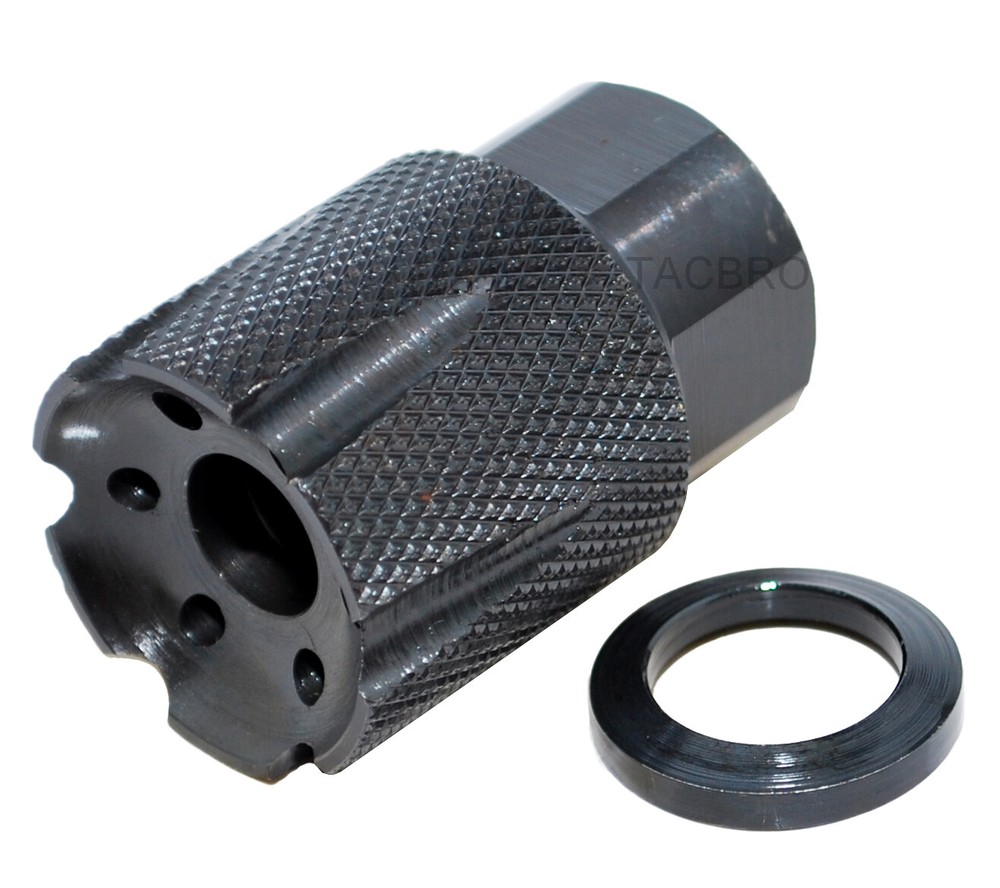 New All Steel Short Compact Muzzle Brake 14x1LH Thread Pitch