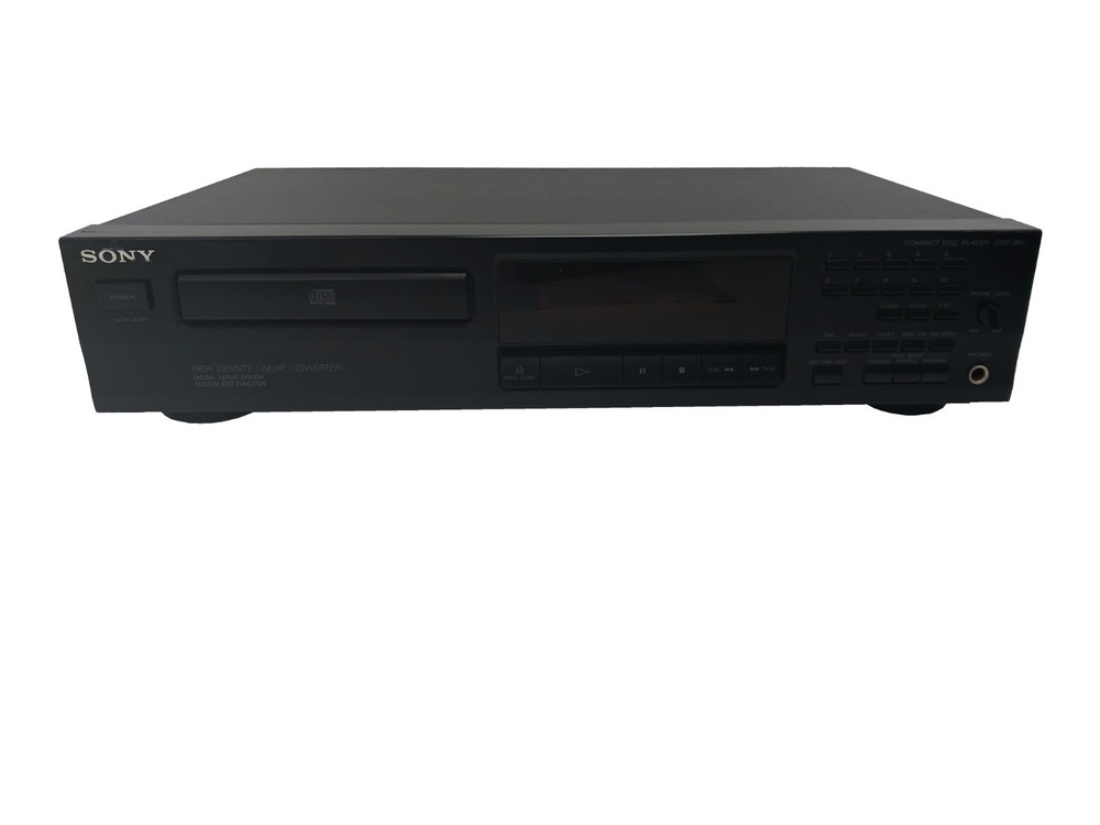 Sony CDP-261 Single Disc CD Player with Remote & Cables Vintage 1990s