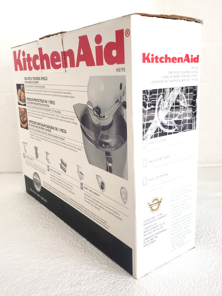 KITCHEN AID One Piece Pouring Shield Stand Mixer Accessory KN1PS Original Box
