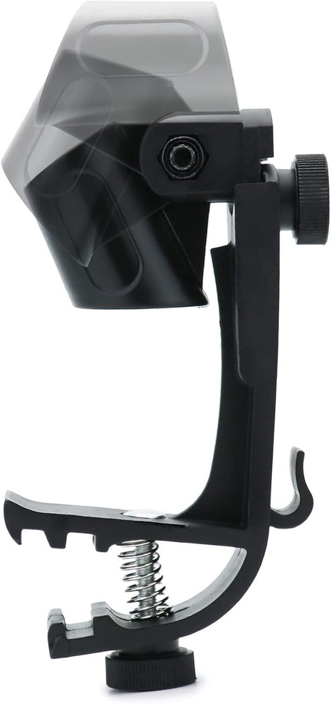 4-Pack Adjustable Drum Microphone Rim Mount Clips Snare Tom Mic Holder Black Set
