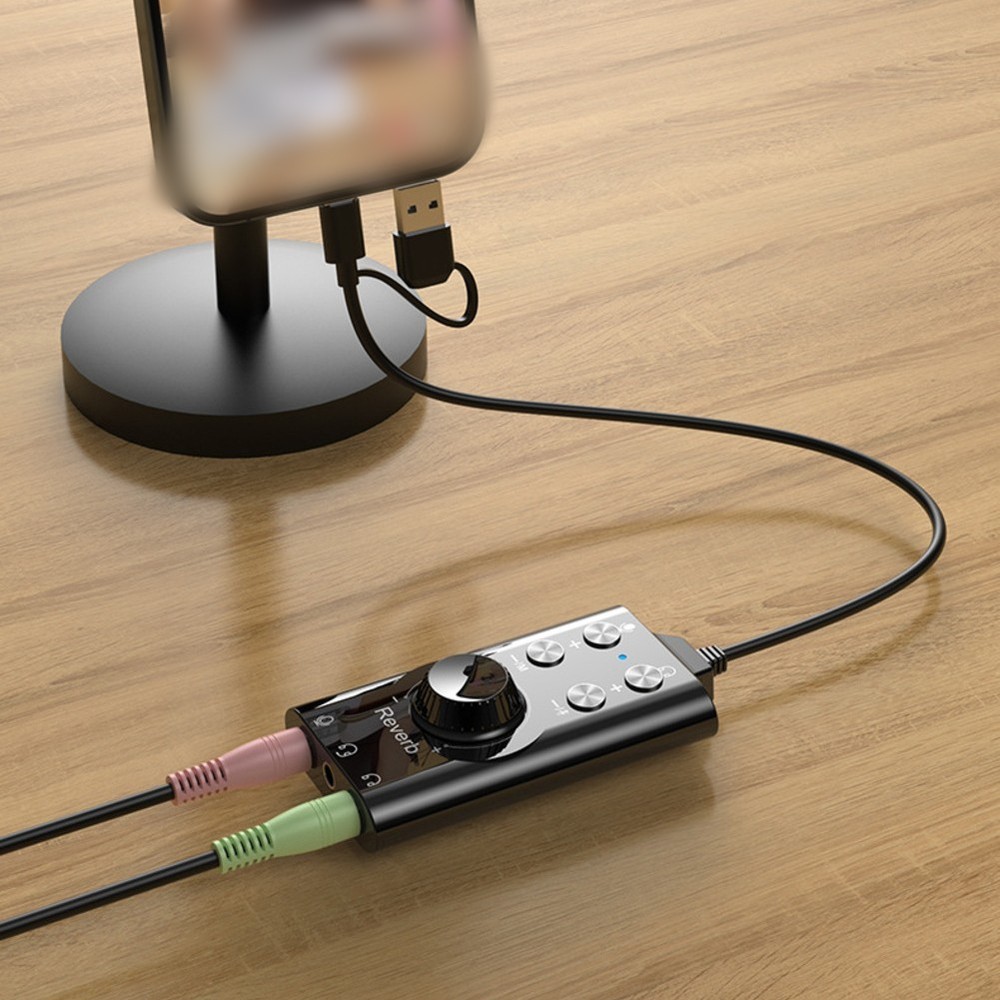 USB USB C Adapter for 3 5mm Audio with Built in Volume Control Feature