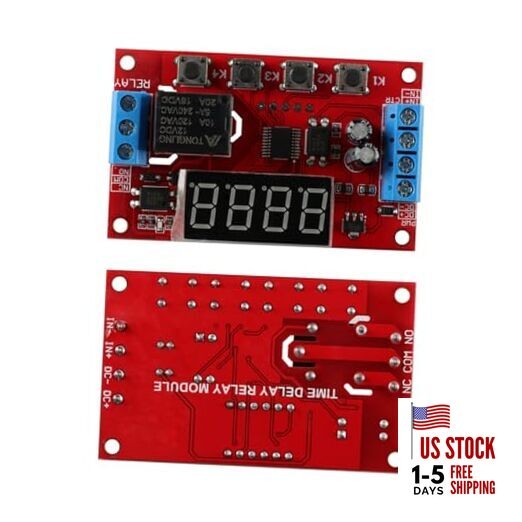 12V Multi-Mode Time Delay Relay Module, Adjustable Delay Timer, for 12v