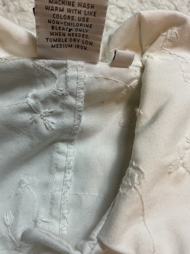 Barco Uniforms Womens Size Medium White Button-up Lab/Spa Technician Coat Floral