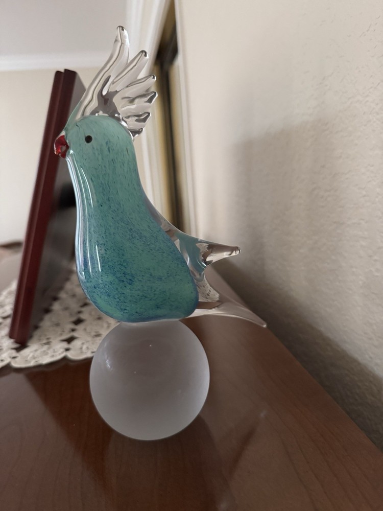 Blue Crystal Parrot Bird ? Statue Solid