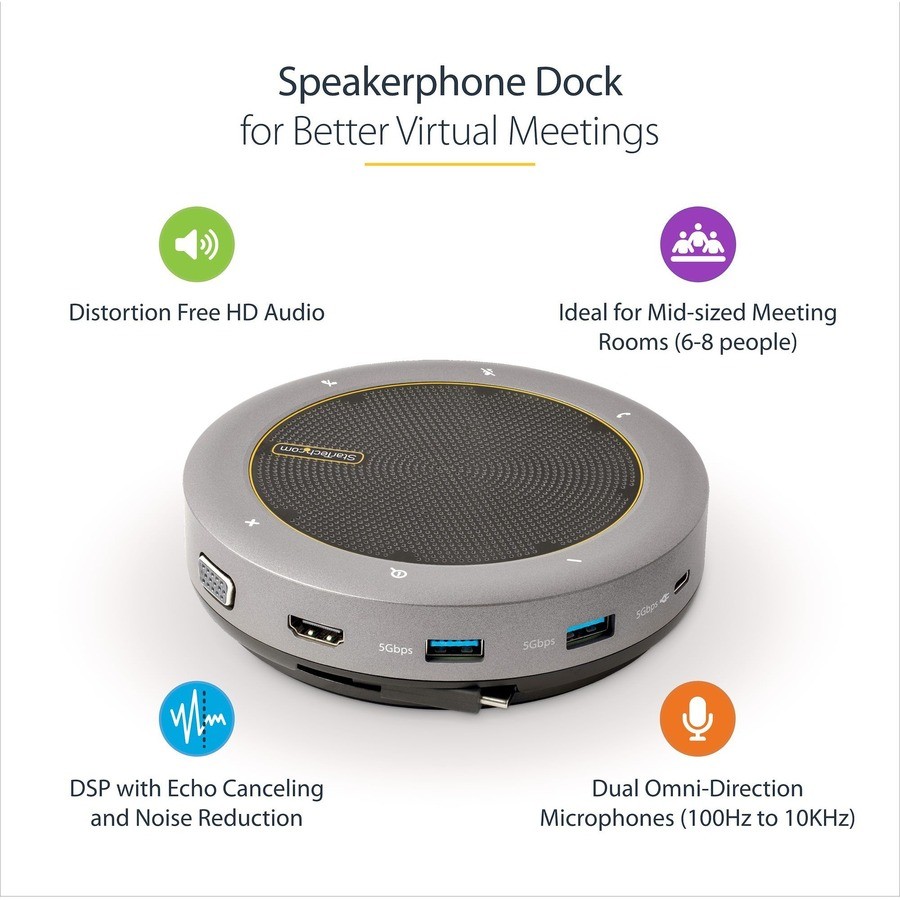 Startech Usb-c Conference Speaker Mini Dock (dktbrspmpd)
