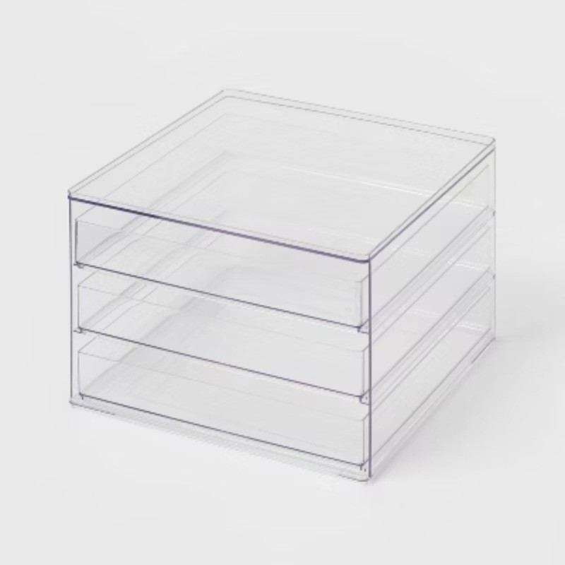 All Purpose 3 Drawer Storage Clear