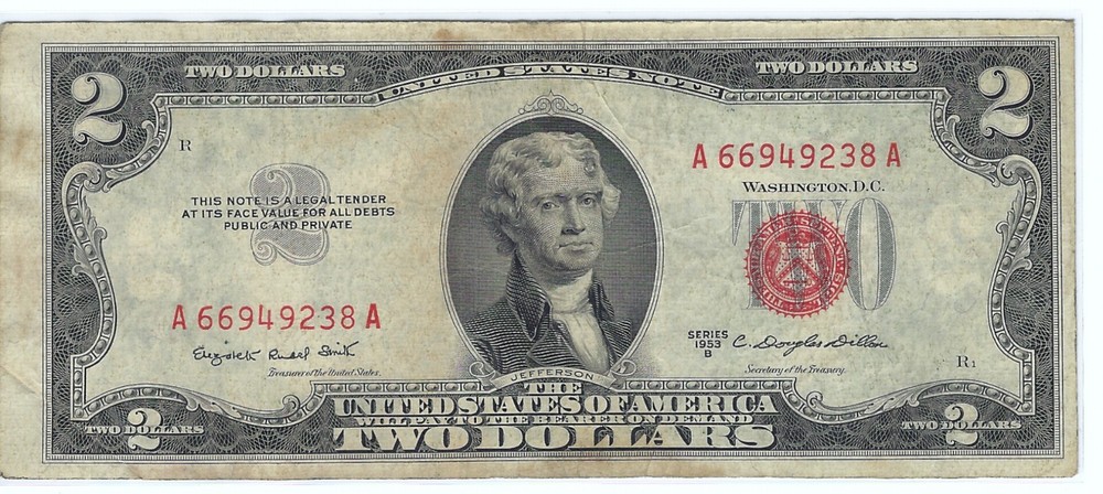 1953 B $2 UNITED STATES NOTE