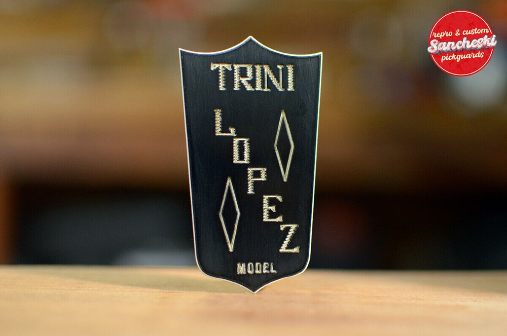 1960s Gibson Trini Lopez engraved plate