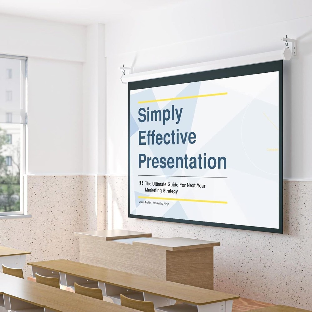 Universal Projector Screen Ceiling Wall Mount, Adjustable L-Brackets, 6 Inch