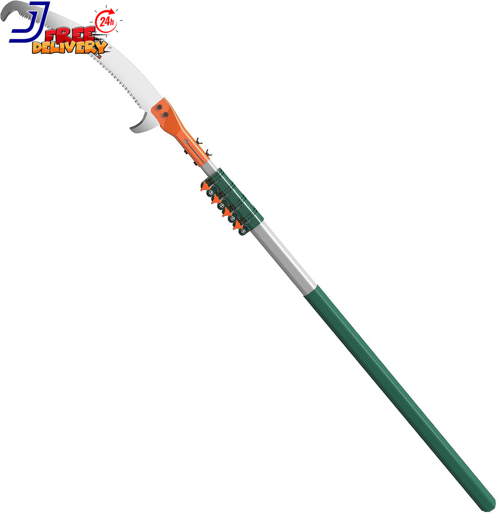Tree Pruner Pole Saw Manual Extendable Long Tree Pruner Pole Pruning Saw 18Ft