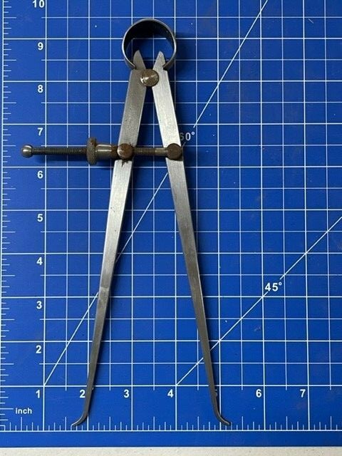 LUFKIN 42-8 INSIDE SPRING CALIPERS WITH SOLID NUT, 8"  IN STOCK!! -rusty