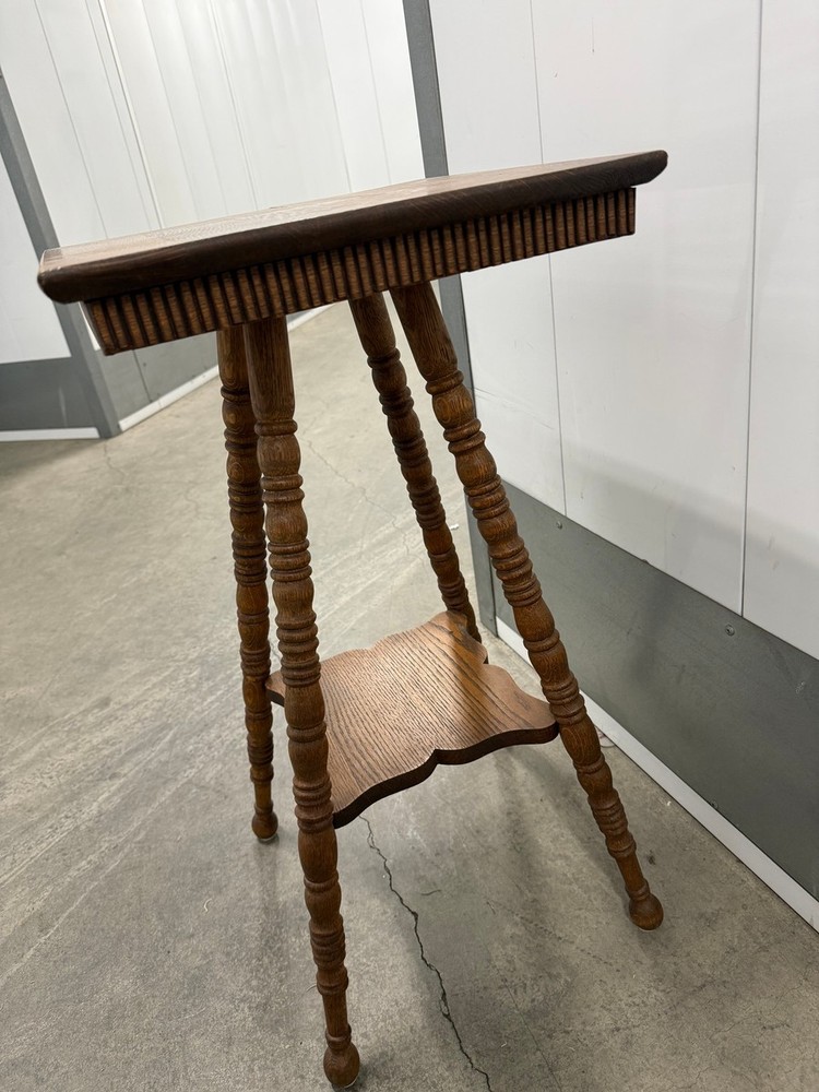 Victorian Tiger Oak Two-Tier Side Table