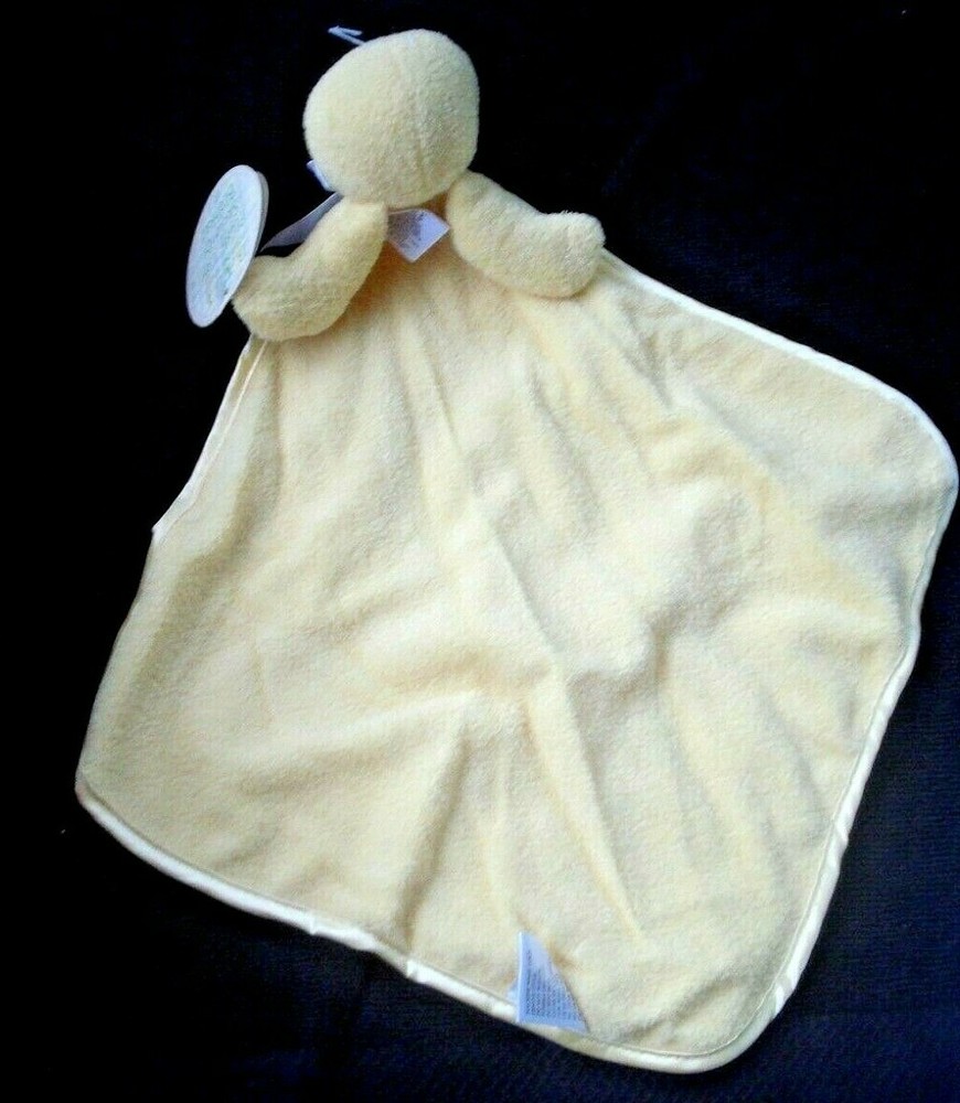 Baby Essentials Yellow Duck Patchwork Security Blanket "Cute as a Button" NEW