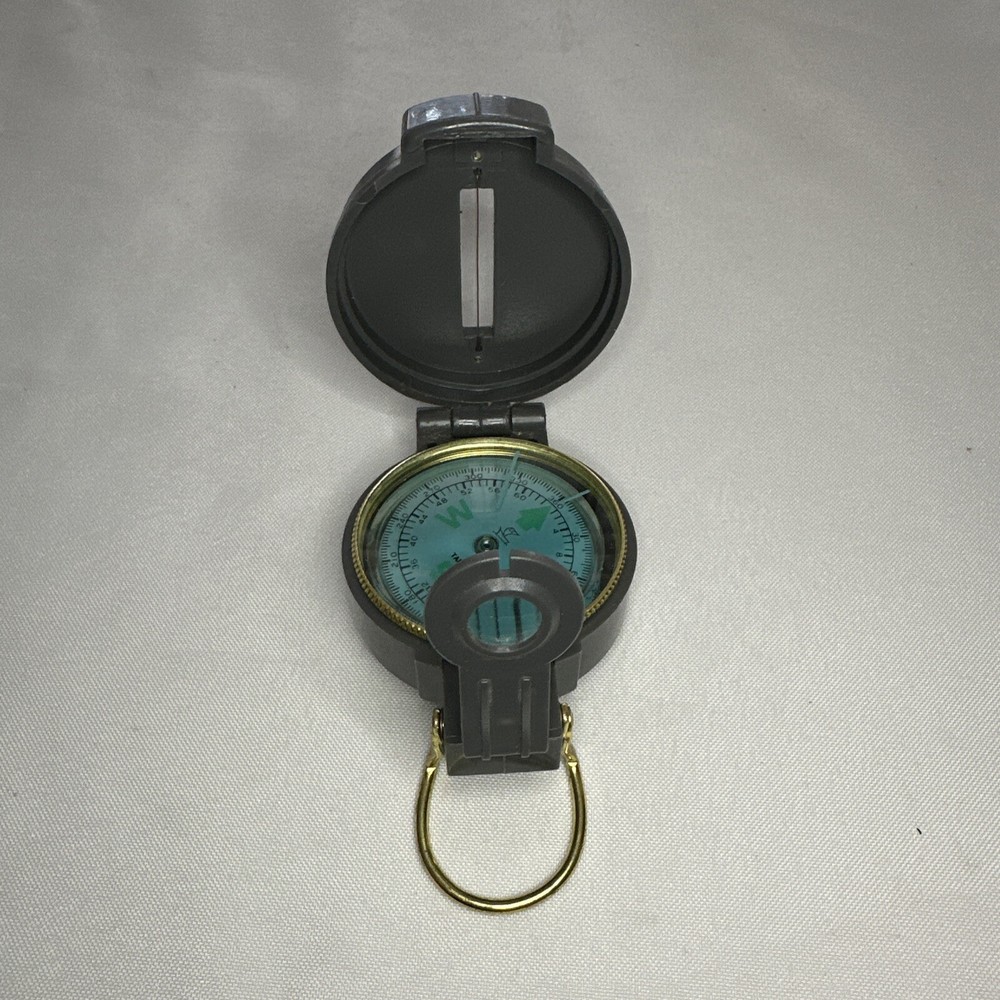 Coleman Engineer Lensatic Compass Camping Hiking Orienteering w/Folding Cap