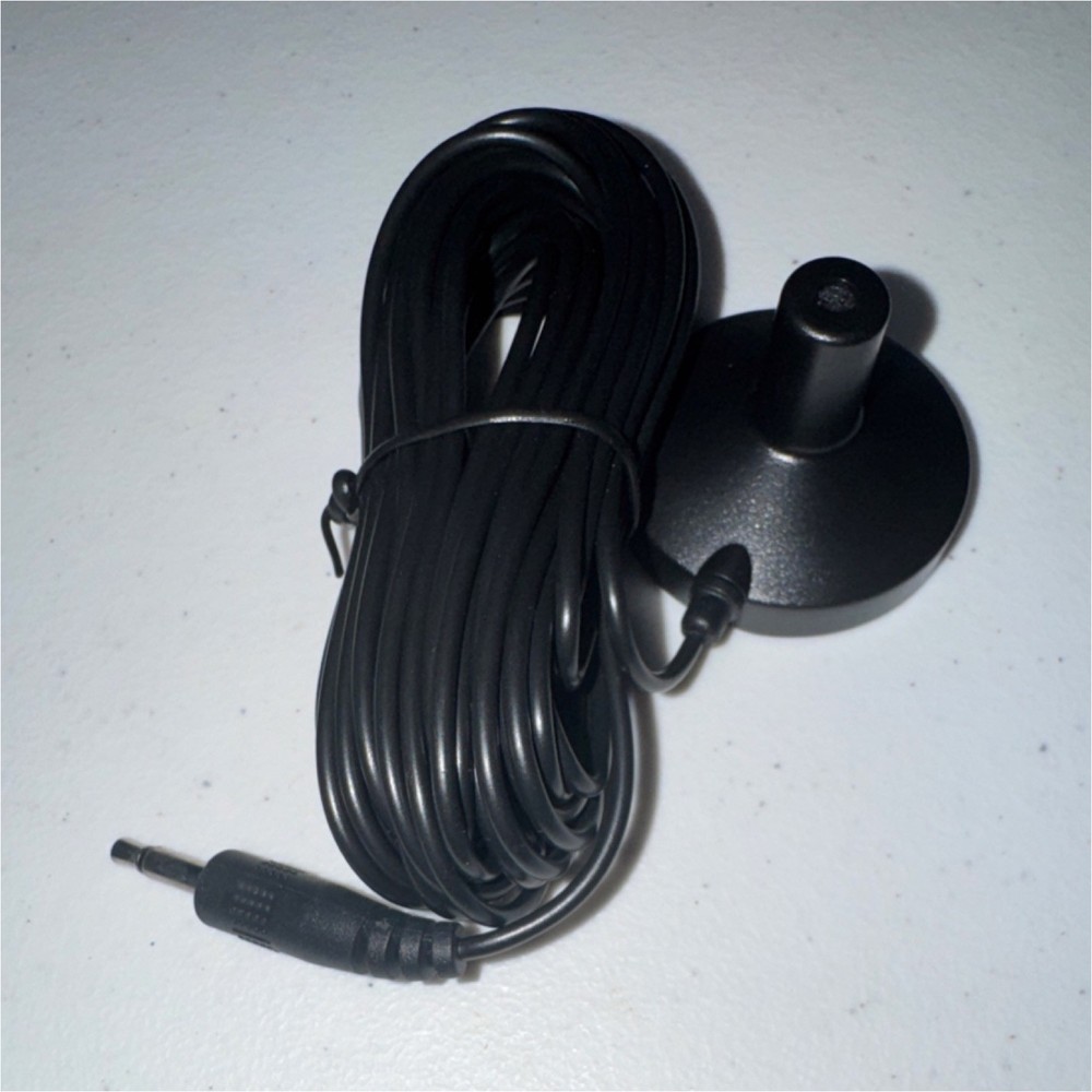 Black Calibration Microphone with Long Cable, Wired
