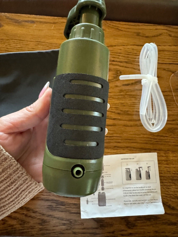 Hiker Microfilter Portable Drinking Pump Water Filter System. Camping-Hunting…