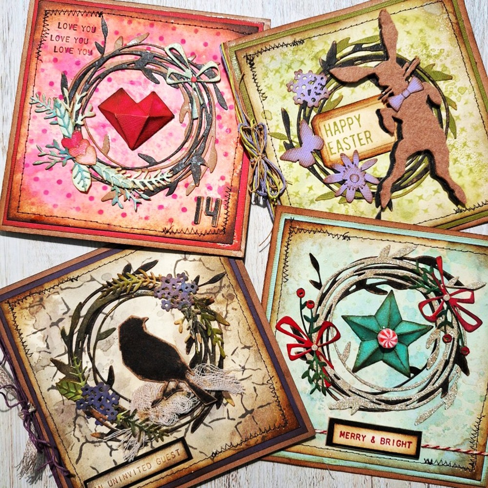 New Retired Sizzix Thinlits 7pc Rosettes #666567 Retail $20.99 Tim Holtz Vault