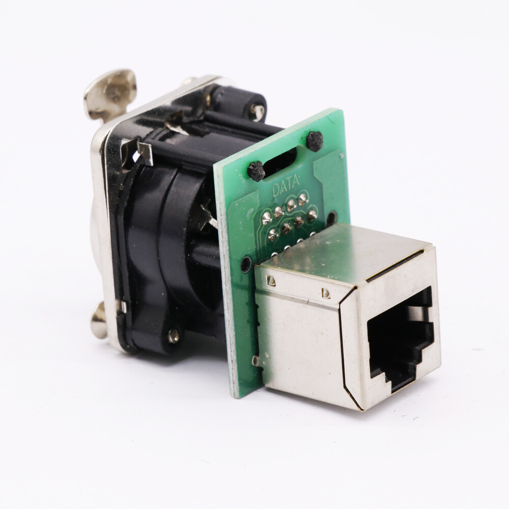 4x CAT5/6 RJ45 Feed-through Ethercon Chassis Panel Mount RJ45 Connector System