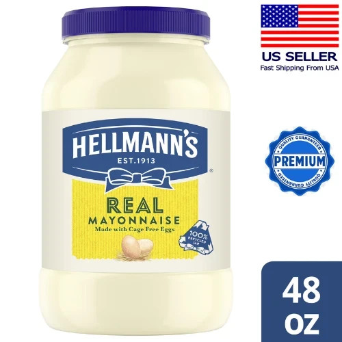 Hellmann's Real Mayonnaise, Sandwich Spread Condiments, 48 oz Jar