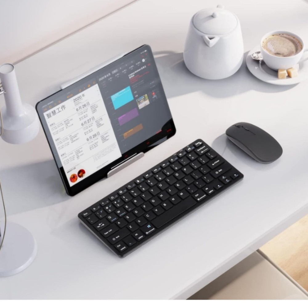 Bluetooth Keyboard and Mouse Combo, Small Wireless Computer Keyboard and Mous...