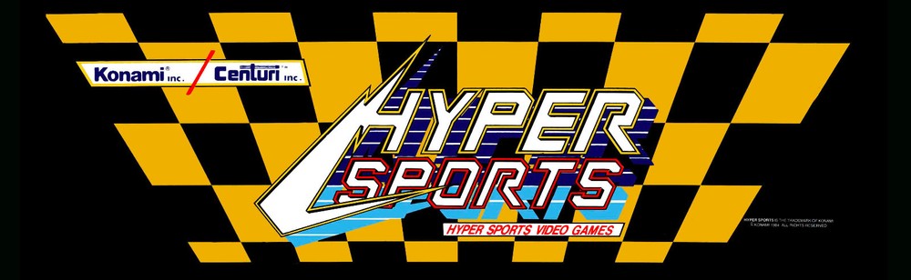Hyper Sports Arcade Marquee 26" x 8"
