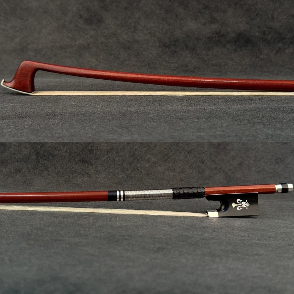 Pro Master Antique Pernambuco Violin 4/4 Bow Ebony Fleur-De-Lys Frog Silver Fast