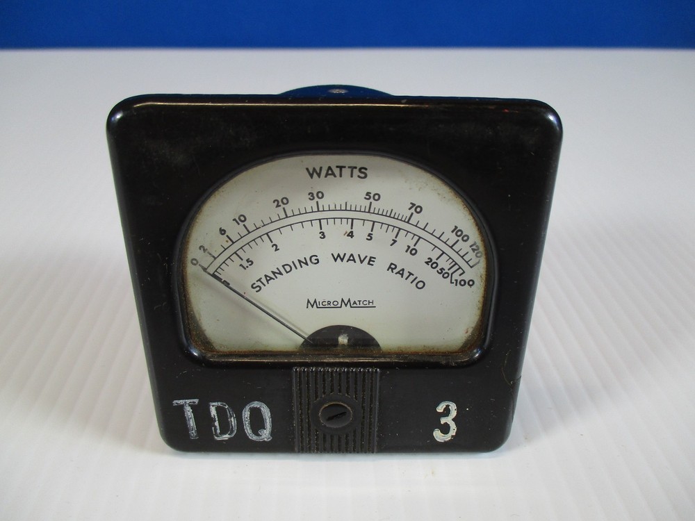 Vintage Panel Meter Watts Standing Wave Radio Micro Match