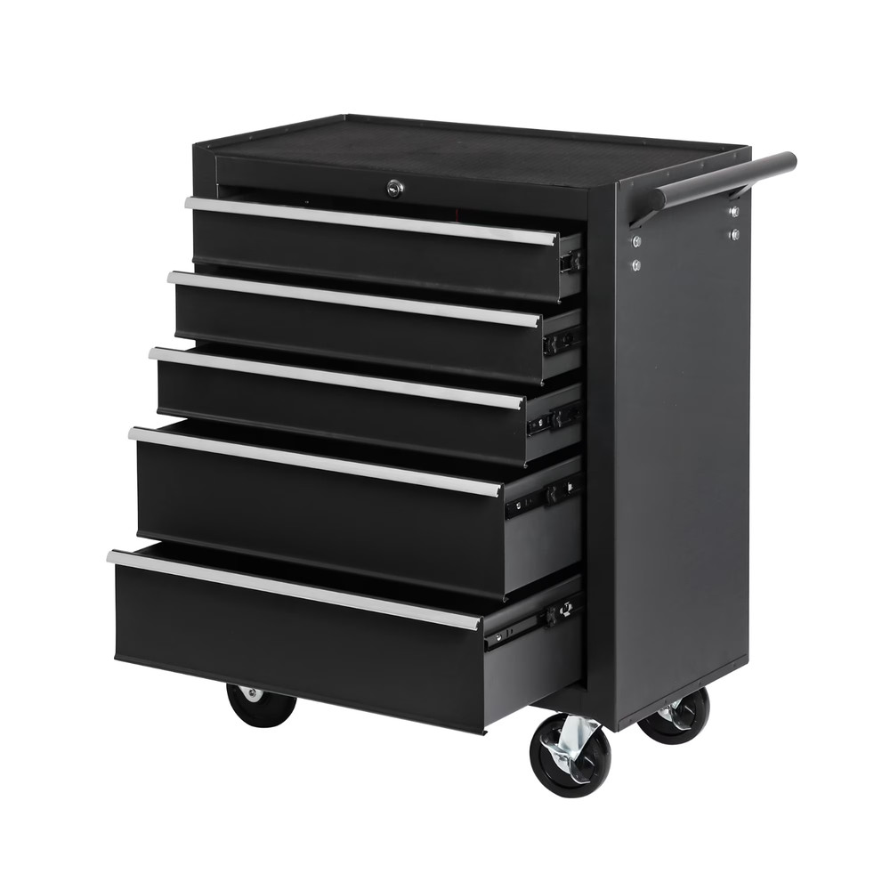 5-Drawer Rolling Tool Chest with Wheels & Storage Organizer Box