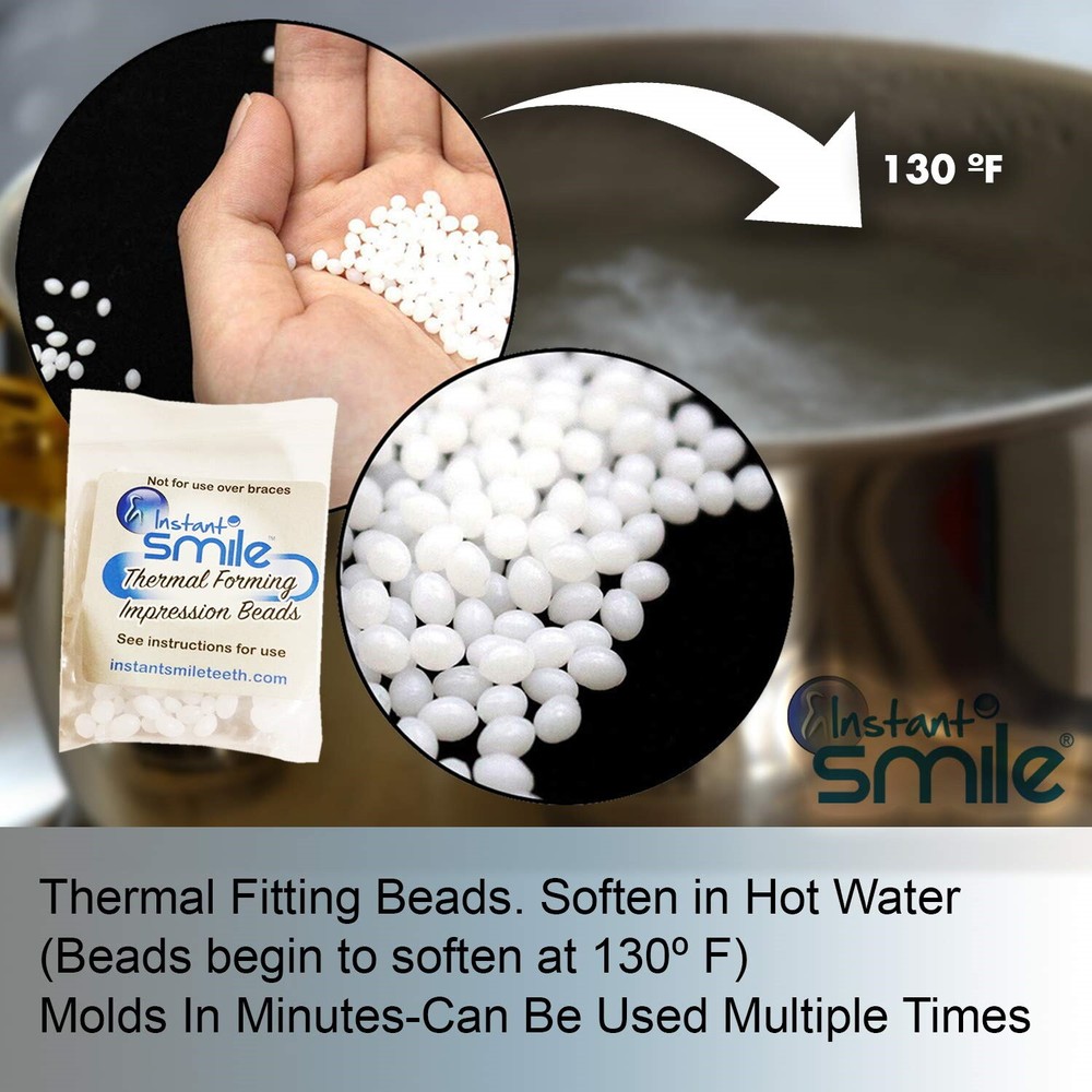 Thermal Fitting Beads, Fix Missing and Broken Teeth, Instant Smile –Pack 12
