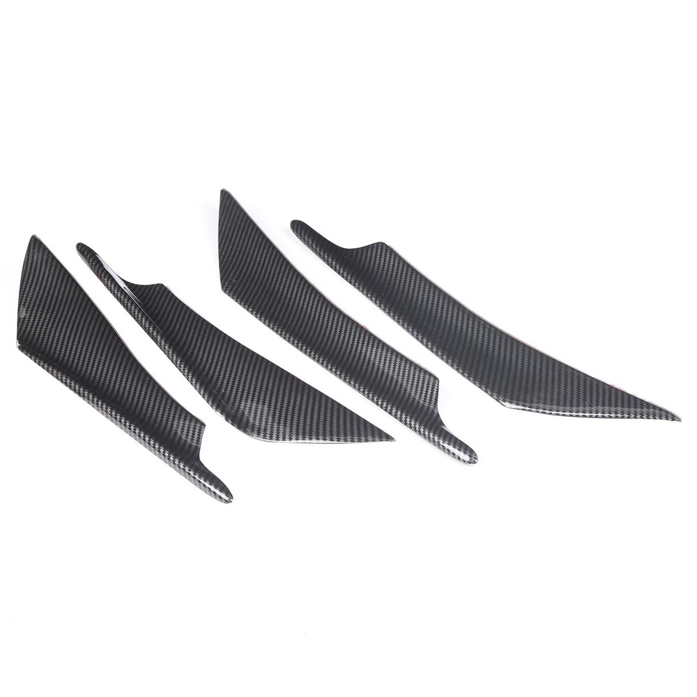 4Pcs Universal Bumper Spoiler Protective Carbon Fiber Style Front Lip Split QTYC